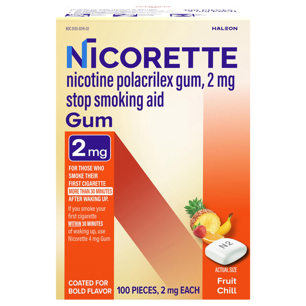 Nicorette 2 mg Fruit Chill Nicotine Gum