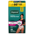 Depend Women's Fresh Protection Incontinence Underwear Maximum Blush S