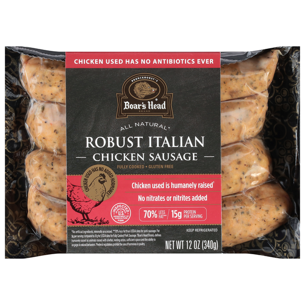 Boar's Head Natural Robust Italian Chicken Sausage - 4 ct