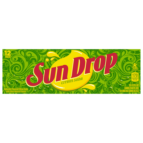 Sun Drop Citrus Soda - 12 pk