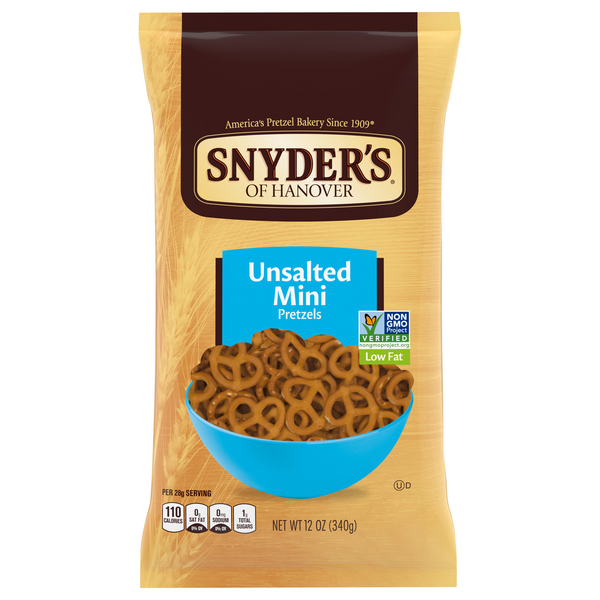 Save on Snyder's of Hanover Pretzels Mini Unsalted Low Fat Order Online