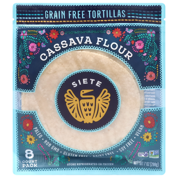 Save on Siete Tortillas Grain Free Cassava Flour Soft Taco Size 8 ct