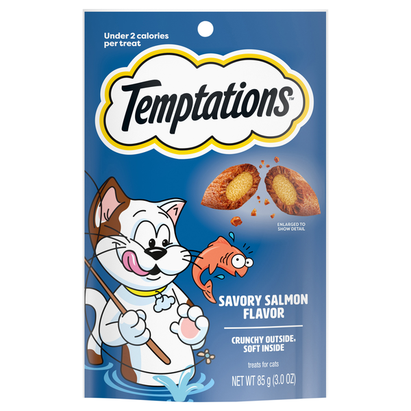 Temptations Savory Salmon Flavor Crunchy & Soft Cat Treats