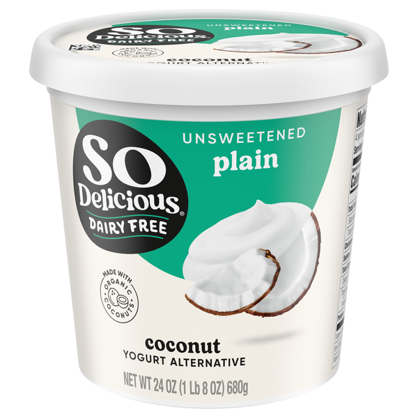 So Delicious Dairy Free Vegan Unsweetened Plain Coconut Yogurt Alternative