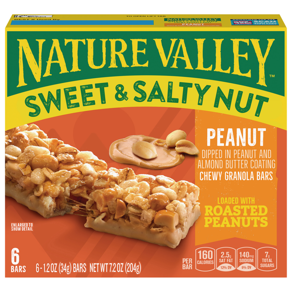 Nature Valley Sweet & Salty Nut Chewy Peanut Granola Bars - 6 ct