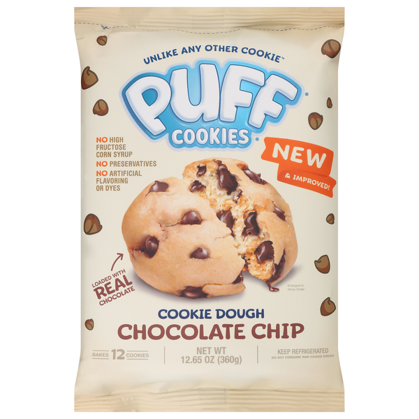 Puff Cookies Chocolate Chip Cookie Dough