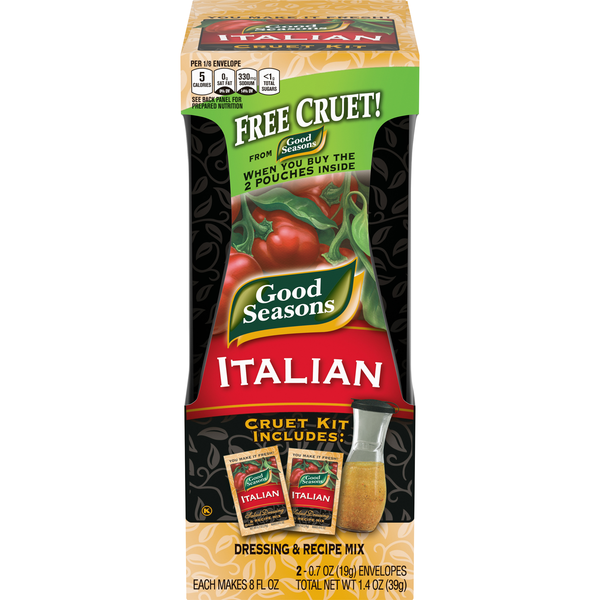 Good Seasons Italian Dressing & Recipe Mix Kit with Cruet