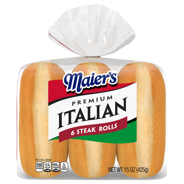Maier's Premium Italian Steak Rolls - 6 ct