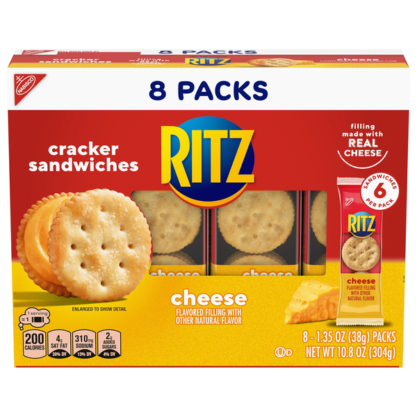 Nabisco Ritz Cheese Sandwich Crackers - 8 ct