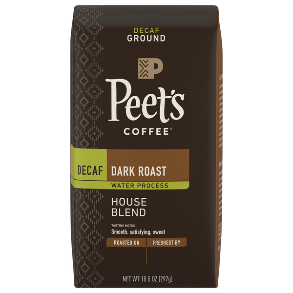 Save on Peet's House Blend Dark Roast Coffee Decaffeinated (Ground