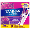 Tampax Radiant Unscented Regular Tampons