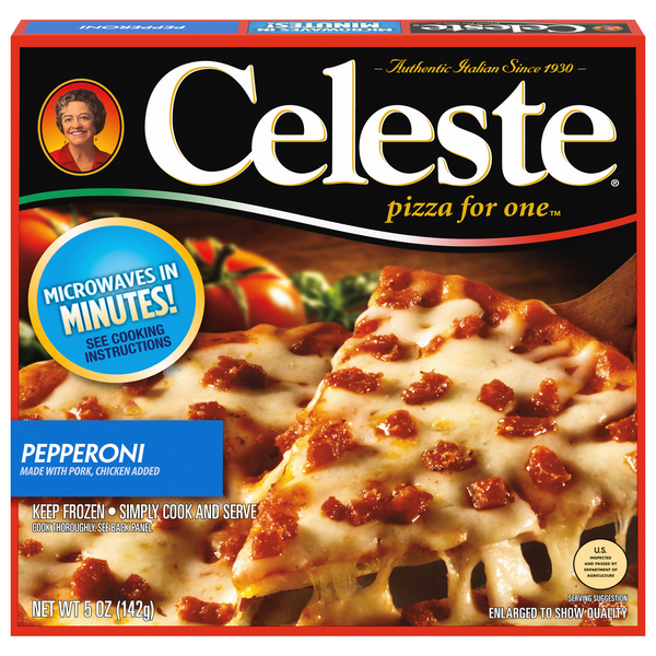 Celeste Pizza For One Pepperoni Frozen Microwavable