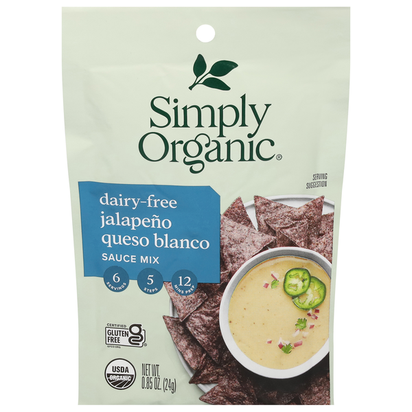 Simply Organic Dairy Free Jalapeno Queso Blanco Cheese Sauce Mix