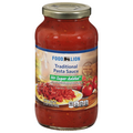 Food Lion No Sugar Added Traditional Pasta Sauce
