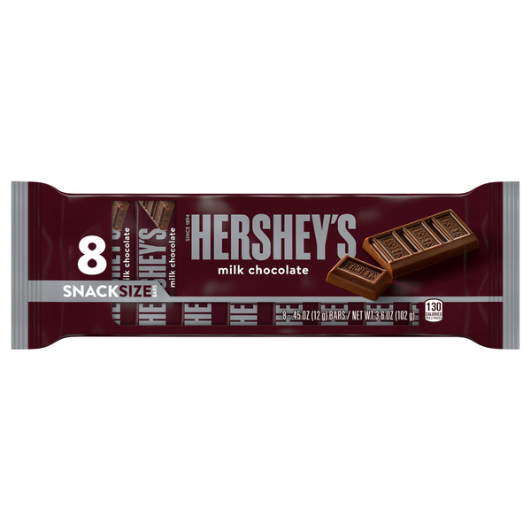 Hershey's Milk Chocolate Candy Bars Snack Size - 8 ct