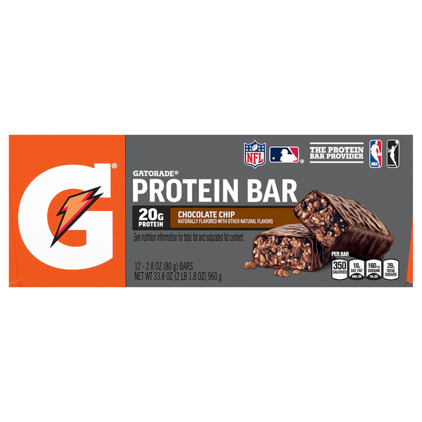 Gatorade Chocolate Chip 20g Protein Bars - 12 ct