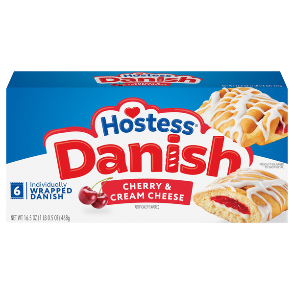 Hostess Cherry Cheese Danish - 6 ct