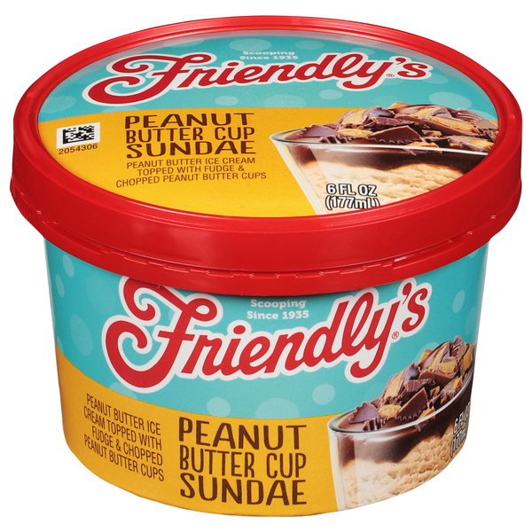 Friendly's Peanut Butter Sundae Ice Cream Cup