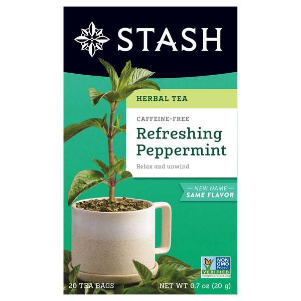 Stash Caffeine Free Peppermint Herbal Tea Bags