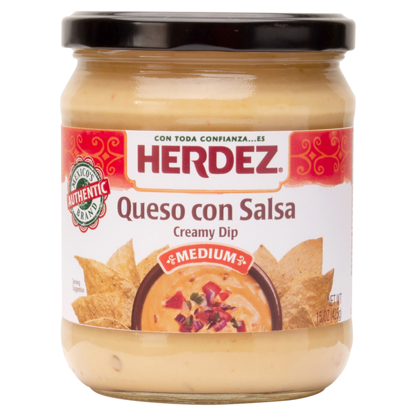 Herdez Medium Queso Con Salsa Dip