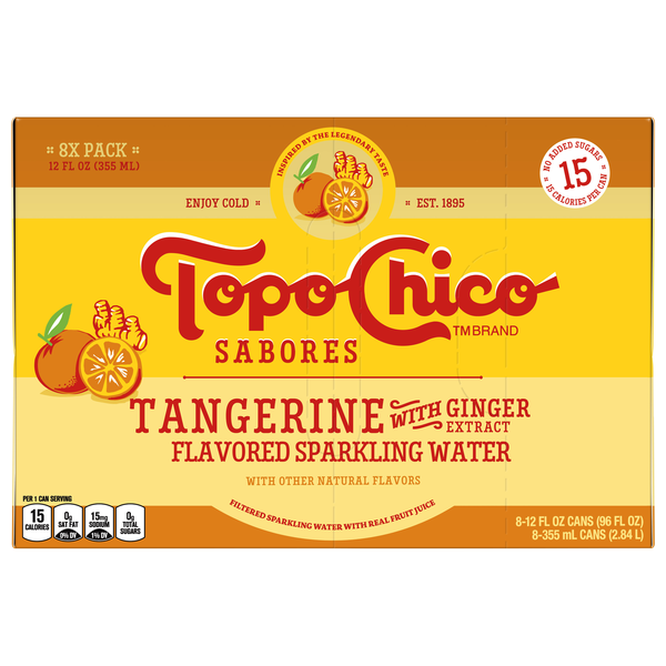 Save on Topo Chico Sabores Tangerine with Ginger Sparkling Water 8 pk
