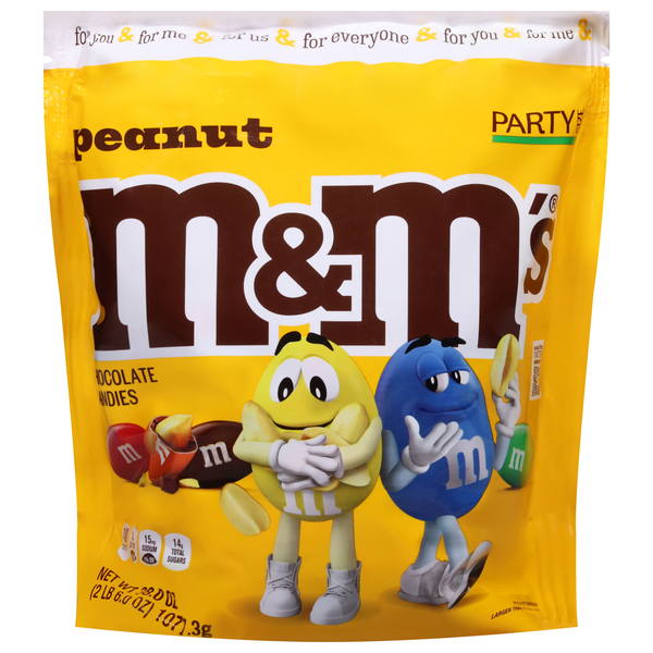 M&M's Peanut Milk Chocolate Candy Party Size