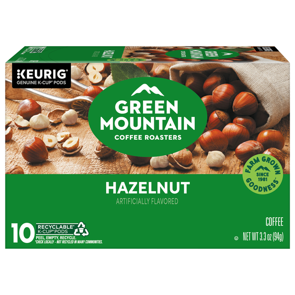 Green Mountain Hazelnut Flavored Light Roast K-Cup Coffee Pods