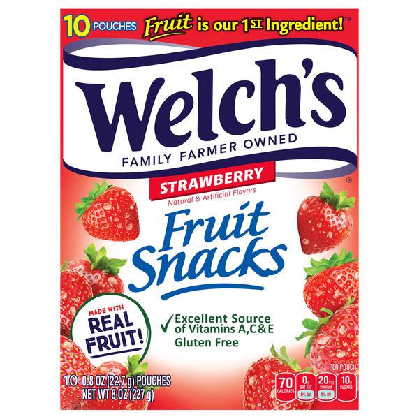 Welch's Fruit Snacks Strawberry - 10 ct