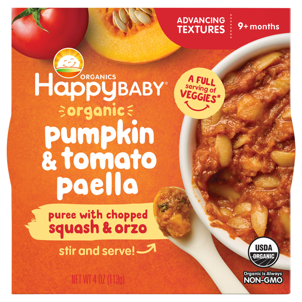 Happy Baby Organics Stage 3 Baby Food Pumpkin & Tomato Paella
