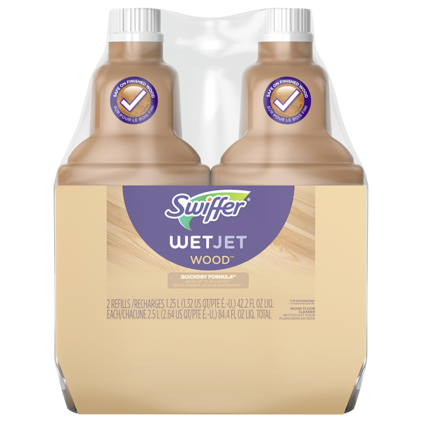 Swiffer WetJet Wood Quick Dry Formula Floor Cleaner Refill - 2 ct