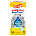 Glad ForceFlex MaxStrength Sunshine Lemon Tall Kitchen Trash Bags 13 Gal