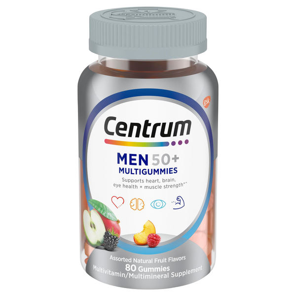 Centrum Men 50+ MultiGummies Assorted Fruit Flavors