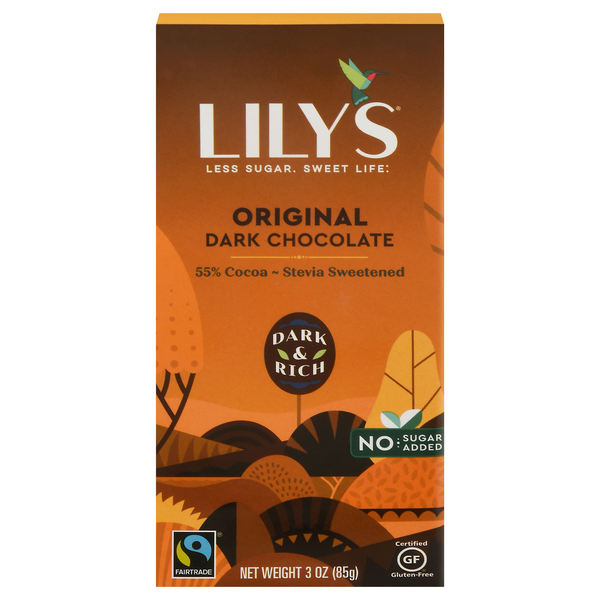 Save on Lily's Original Dark Chocolate Bar 55 Cacao No Sugar Added