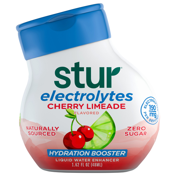 Stur Electrolytes Zero Sugar Cherry Limeade Liquid Water Enhancer