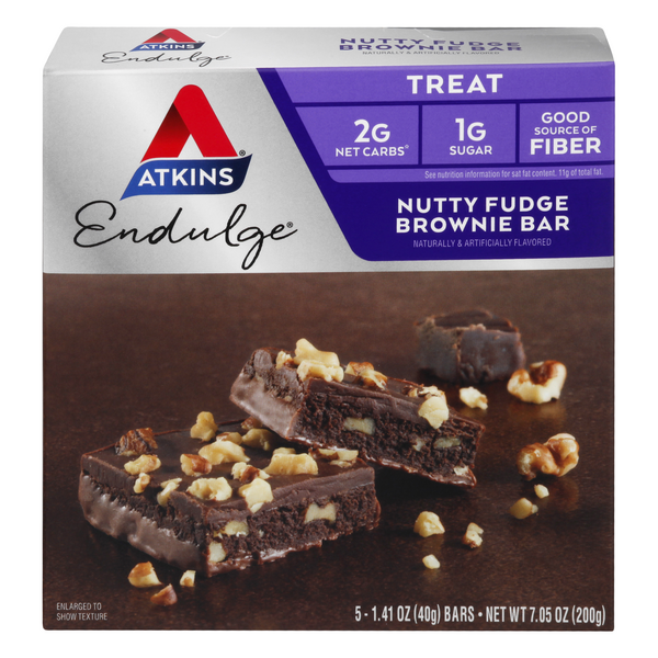 Save on Atkins Endulge Treat Nutty Fudge Brownie Bar Low Carb 5 ct