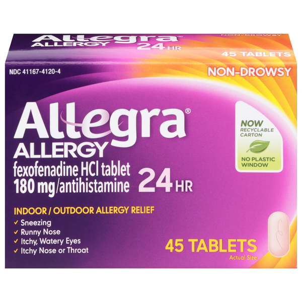Allegra Allergy Relief 24 HR 180 mg Tablets