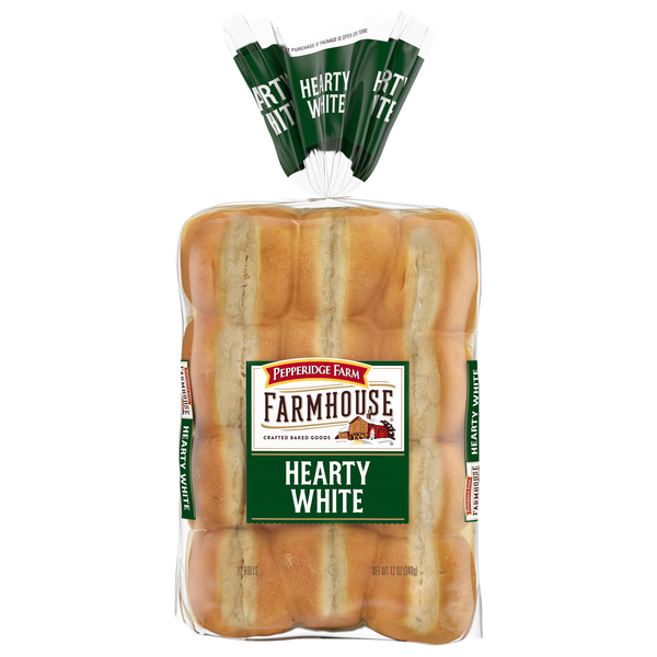 Pepperidge Farm Farmhouse Hearty White Rolls - 12 ct