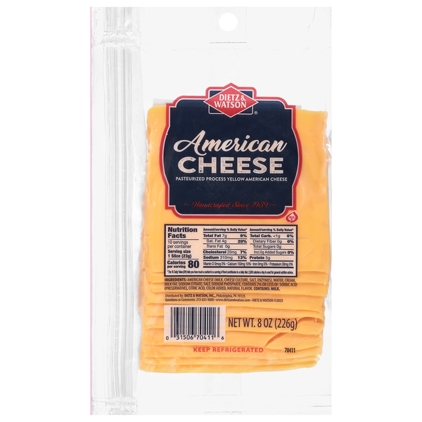 Dietz & Watson Yellow American Cheese Slices