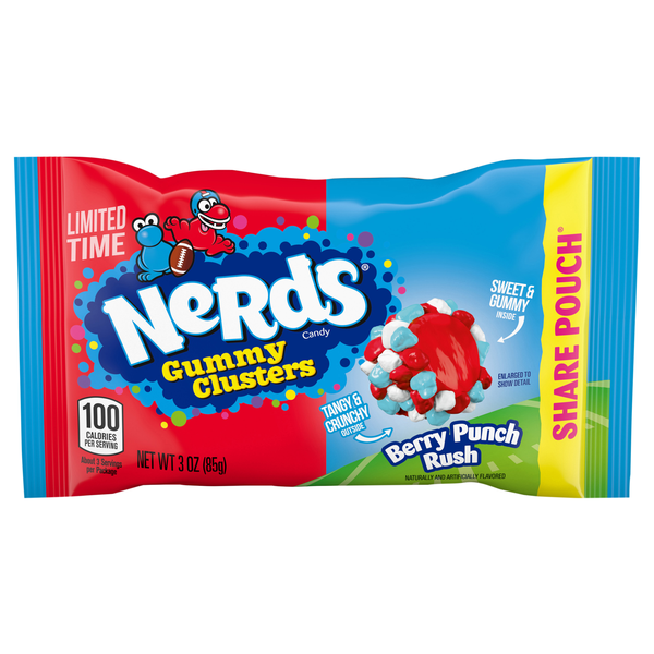 Nerds Berry Punch Rush Gummy Clusters Candy Share Pouch