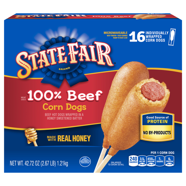 State Fair 100% Beef Corn Dogs - 16 ct