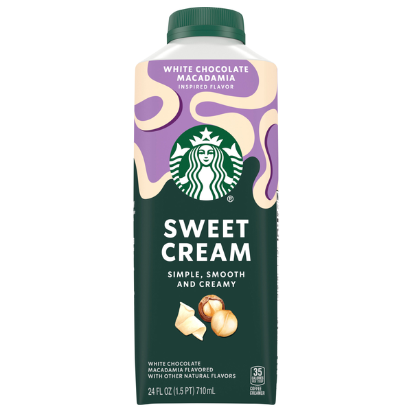 Starbucks Sweet Cream White Chocolate Macadamia Flavored Coffee Creamer