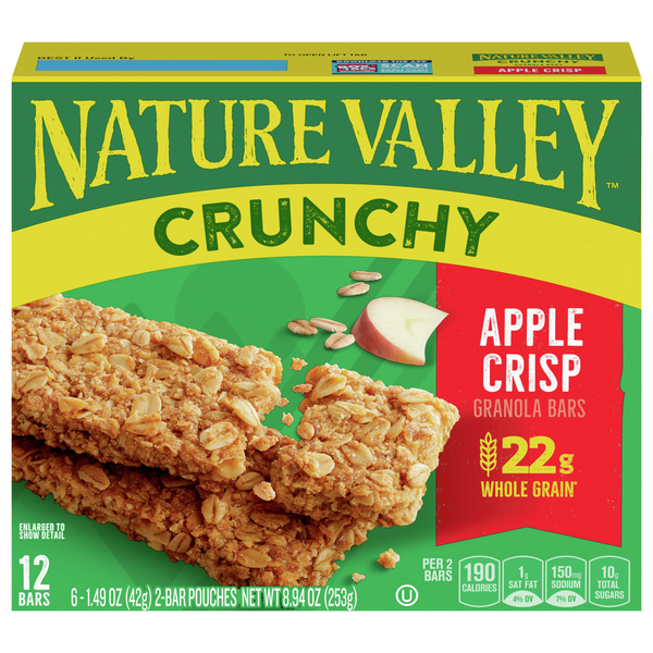 Nature Valley Crunchy Apple Crisp Granola Bars - 12 ct