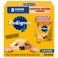 PEDIGREE Chopped Ground Dinner Variety Pack Wet Dog Food Pouch - 8 ct