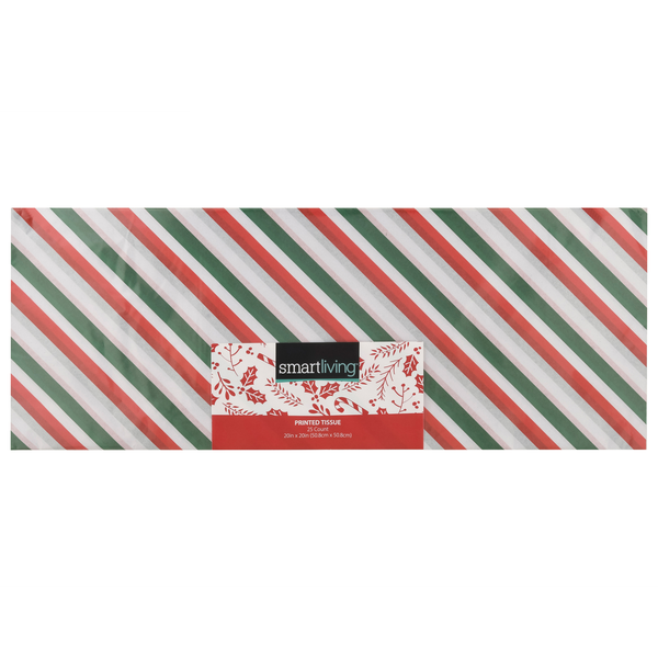 Smart Living Holiday Stripes Printed Tissue
