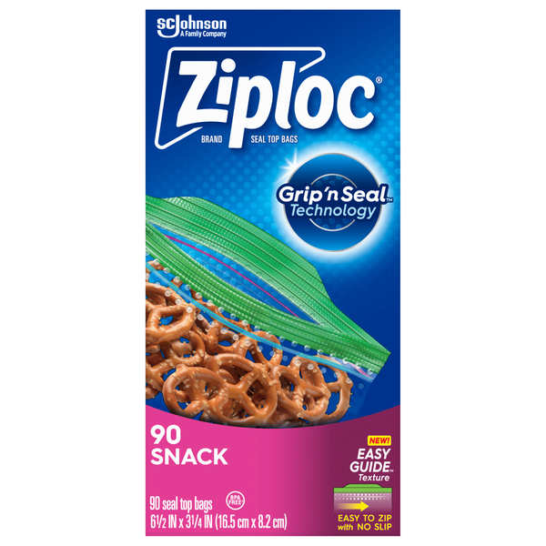 Ziploc Seal Top Snack Bags
