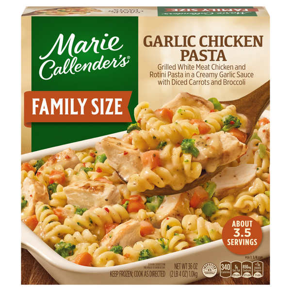 Marie Callender's Garlic Chicken Pasta Family Size Frozen Meal