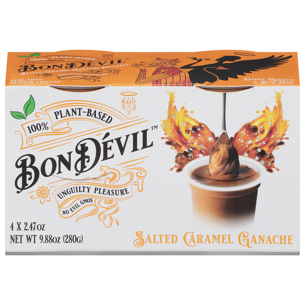 Bon Devil Plant-Based Dairy Free Salted Caramel Ganache - 4 ct