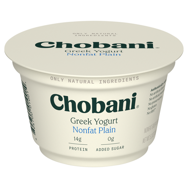 Chobani Non Fat Plain Greek Yogurt Cup