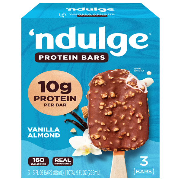 'Ndulge Vanilla Almond Protein Greek Yogurt Bars - 3 ct Frozen