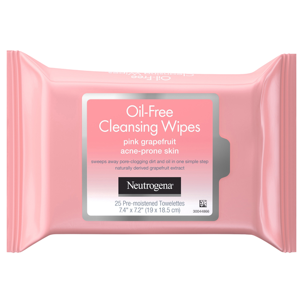 Neutrogena Oil-Free Pink Grapefruit Acne-Prone Skin Cleansing Wipes